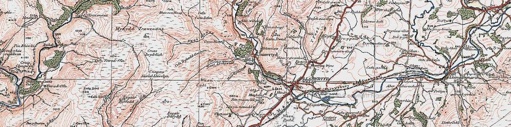 Old map of Llanwrtyd in 1923
