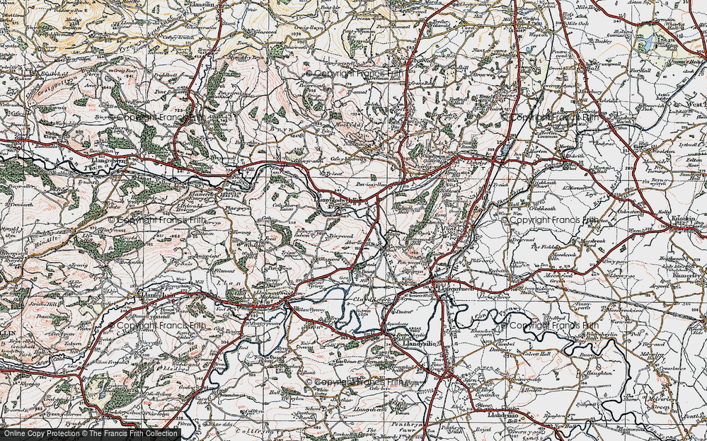 Old Map of Llanyblodwel, 1921 in 1921