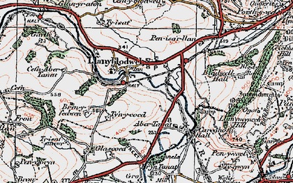 Old map of Llanyblodwel in 1921