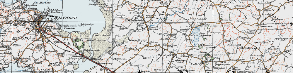 Old map of Ty Hen in 1922