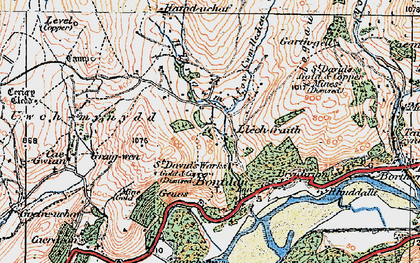 Old map of Braich in 1922