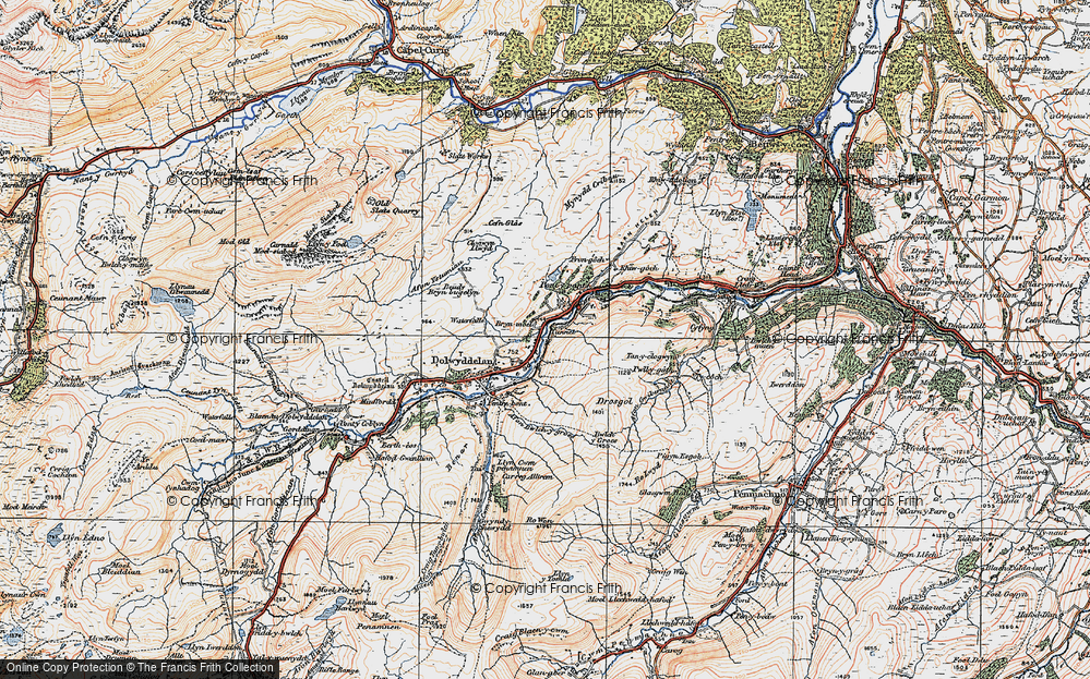 Old Map of Lledr Valley, 1922 in 1922