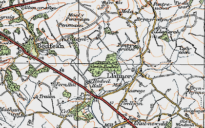 Old map of Bryn-moelyn Ho in 1922