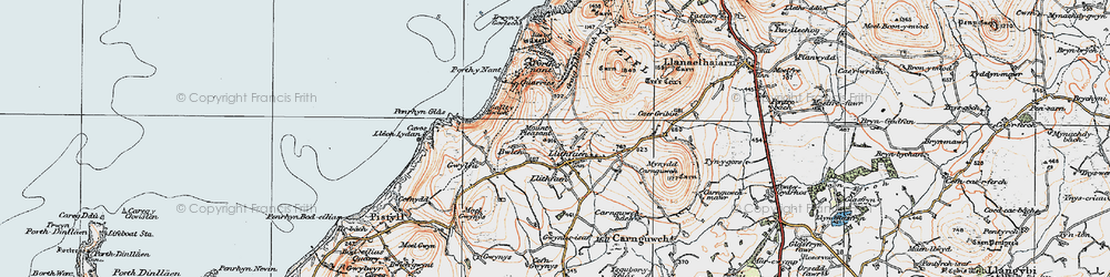 Old map of Llithfaen in 1922