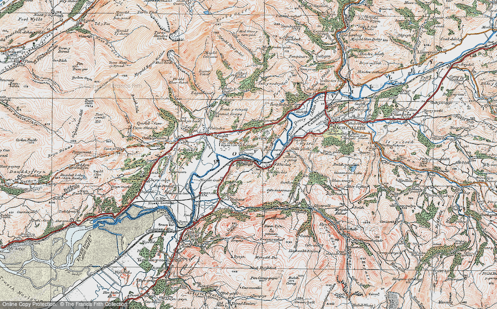 Old Map of Llugwy, 1921 in 1921