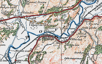 Old map of Llugwy in 1921