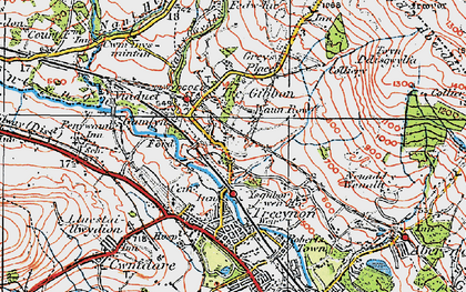 Old map of Llwydcoed in 1923
