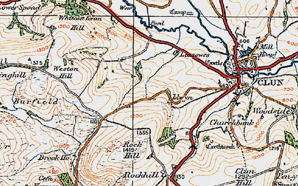 Old map of Llwyn in 1920
