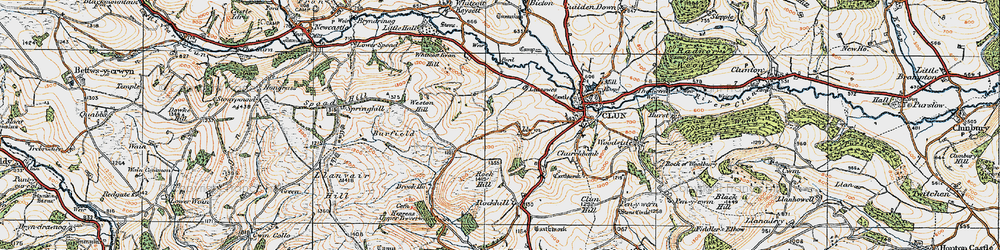 Old map of Burfield in 1920