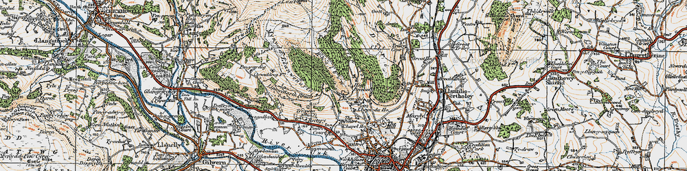 Old map of Allt in 1919