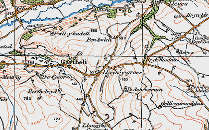 Old map of Berthlwyd Fawr in 1923