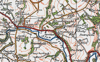 Old map of Bryneifed in 1923