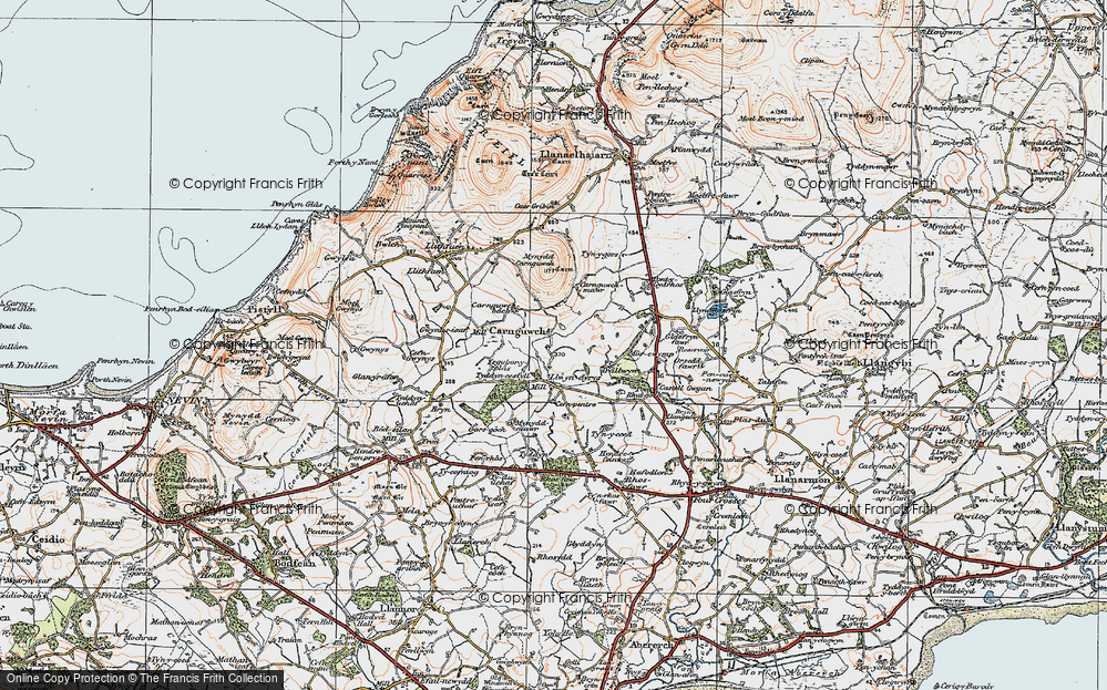 Historic Ordnance Survey Map of Llwyndyrys, 1922