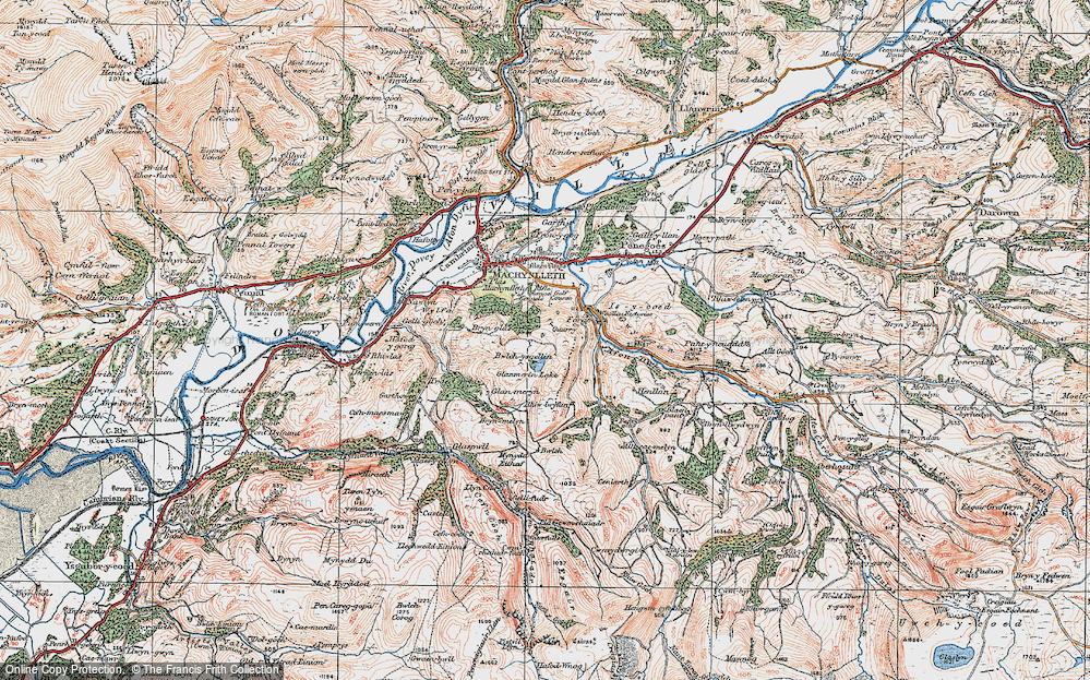 Old Map of Llyn Glanmerin, 1921 in 1921