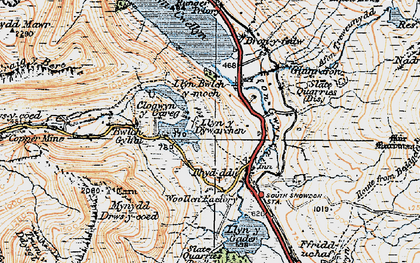 Old map of Afon Treweunydd in 1922