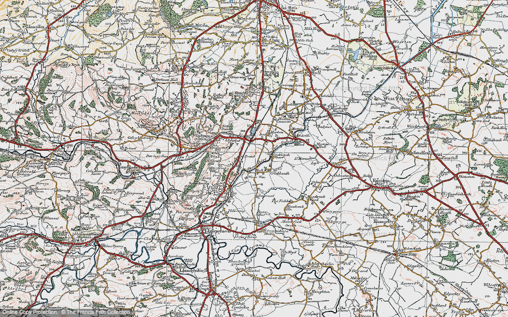 Old Map of Llynclys, 1921 in 1921