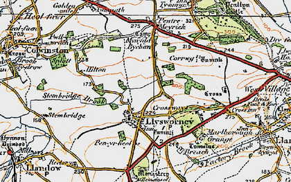 Old map of Llysworney in 1922