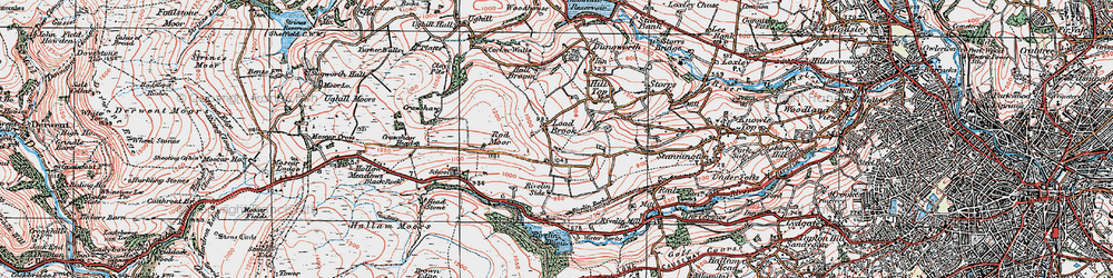 Old map of Ash Cabin Flat in 1923