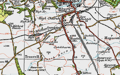 Old map of Loansdean in 1925