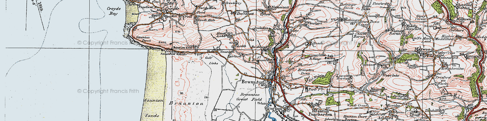 Old map of Lobb in 1919