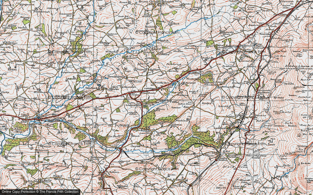 Old Map of Lobhillcross, 1919 in 1919