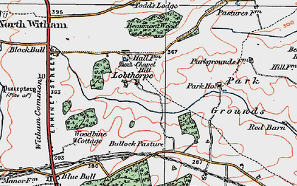 Old map of Beaumont Wood in 1922