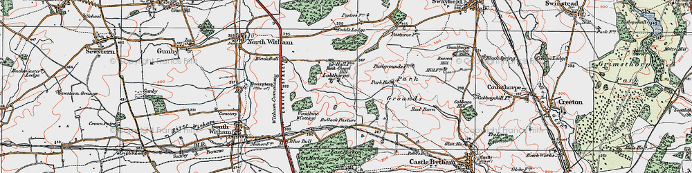 Old map of Lobthorpe in 1922