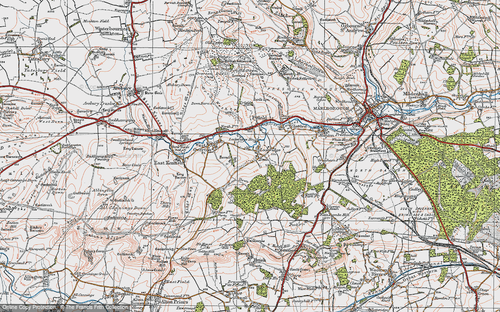 Old Map of Lockeridge, 1919 in 1919