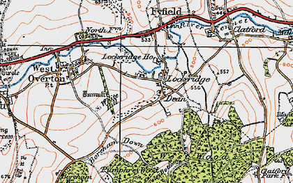 Old map of Lockeridge Dene in 1919