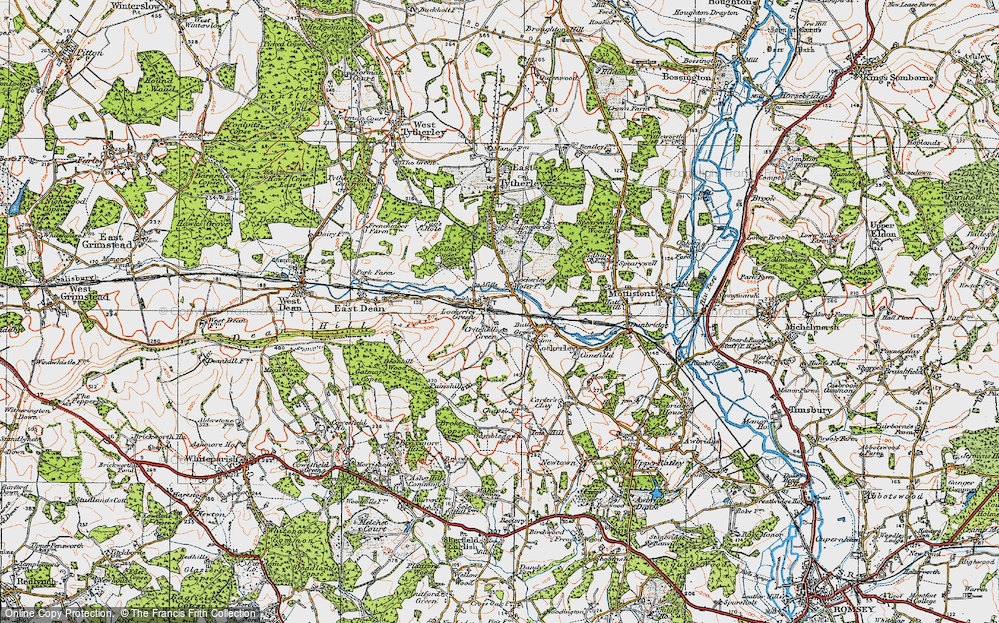 Old Map of Lockerley, 1919 in 1919