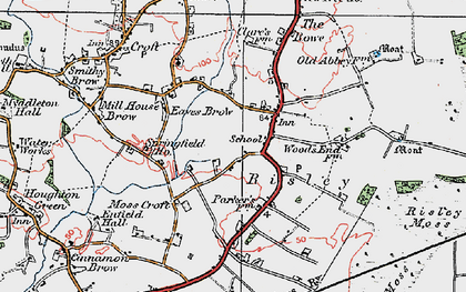 Old map of Locking Stumps in 1923