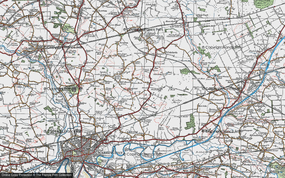 Historic Ordnance Survey Map of Locking Stumps, 1923