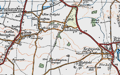 Old map of Lockington in 1921