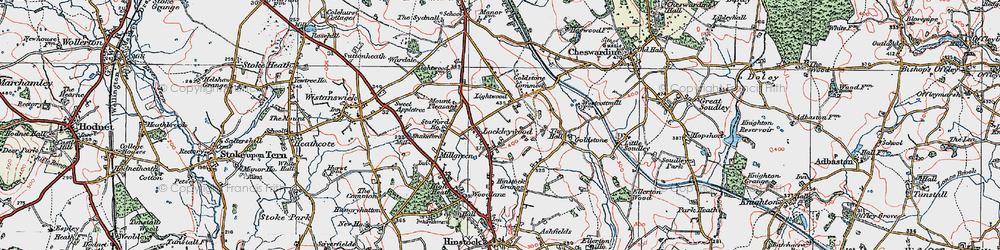 Old map of Lockleywood in 1921