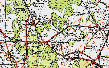 Old map of Locksbottom in 1920