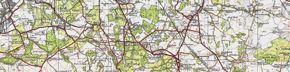 Old map of Locksbottom in 1920