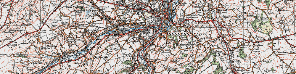 Old map of Lockwood in 1925