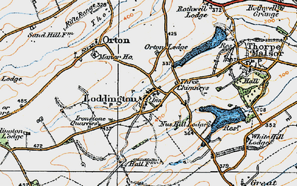Old map of Loddington in 1920