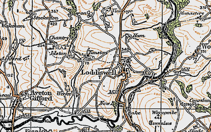 Old map of Alleron in 1919