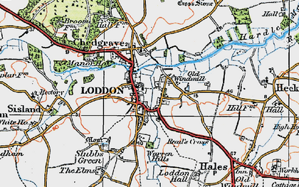Old map of Loddon in 1922