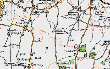 Old map of Loddon Ingloss in 1922