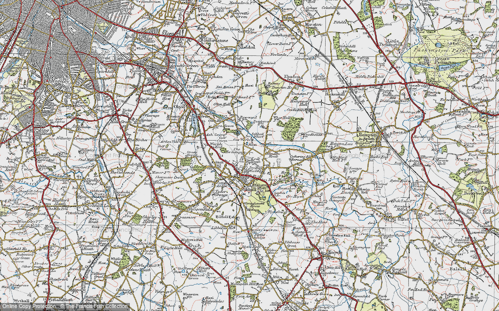 Old Map of Lode Heath, 1921 in 1921