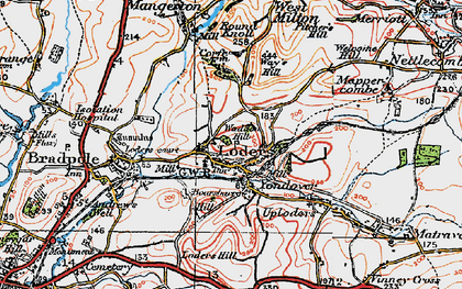 Old map of Loders in 1919