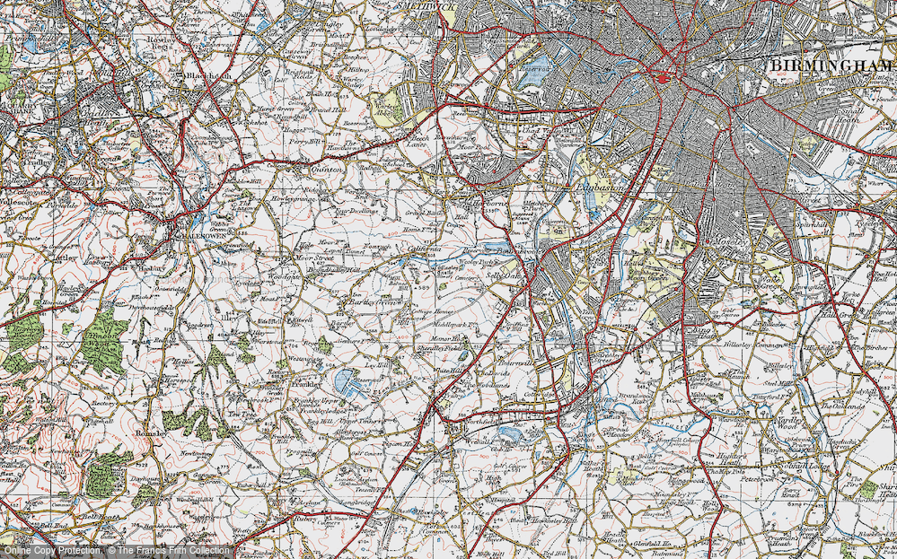 Old Map of Lodge Hill, 1921 in 1921