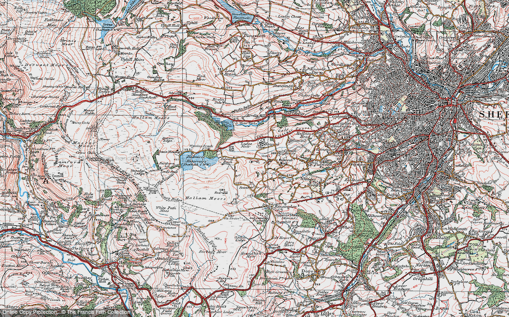 Old Map of Lodge Moor, 1923 in 1923