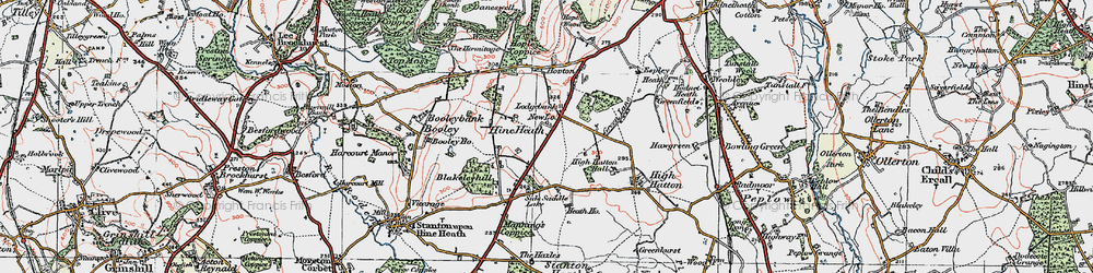 Old map of Lodgebank in 1921