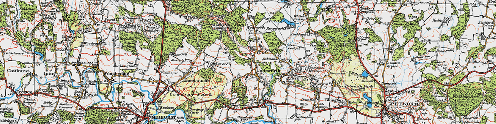 Old map of Benbow Pond in 1920