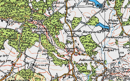Old map of Lodsworth Common in 1920