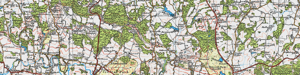 Old map of Lodsworth Common in 1920