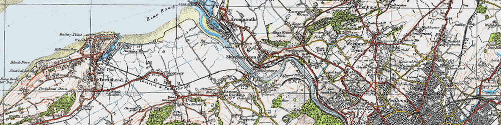 Old map of Lodway in 1919